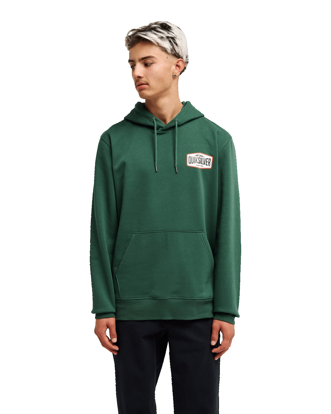 The Quiksilver Mens Surf Garage Hoodie in Forest
