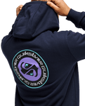 The Quiksilver Mens Duality Hoodie in Dark Navy