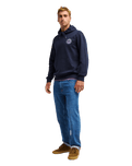 The Quiksilver Mens Duality Hoodie in Dark Navy
