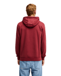 The Quiksilver Mens Fineline Hoodie in Oxblood Red