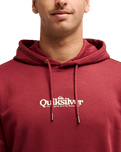 The Quiksilver Mens Fineline Hoodie in Oxblood Red