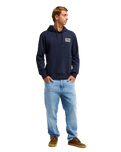 The Quiksilver Mens Liquid Hoodie in Dark Navy