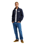 The Quiksilver Mens Quik Zip Fleece Jacket in Dark Navy