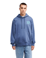 The Quiksilver Mens Salt Water Palm Rise Hoodie in Vintage Indigo