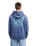 The Quiksilver Mens Salt Water Palm Rise Hoodie in Vintage Indigo
