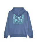 The Quiksilver Mens Salt Water Palm Rise Hoodie in Vintage Indigo