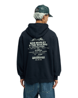 The Quiksilver Mens Bob Marley Concert Hoodie in Black Pigment