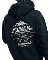 The Quiksilver Mens Bob Marley Concert Hoodie in Black Pigment