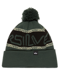 The Quiksilver Mens Summit Beanie in Trekking Green