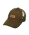 The Quiksilver Mens Decades Cotton Patch Trucker Cap in Grape Leaf