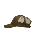 The Quiksilver Mens Decades Cotton Patch Trucker Cap in Grape Leaf