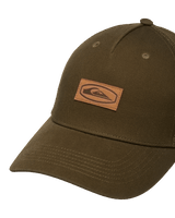 The Quiksilver Mens Decades Cotton Patch Trucker Cap in Grape Leaf
