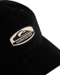 The Quiksilver Mens Decades Cord Cap in Black