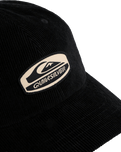 The Quiksilver Mens Decades Cord Cap in Black