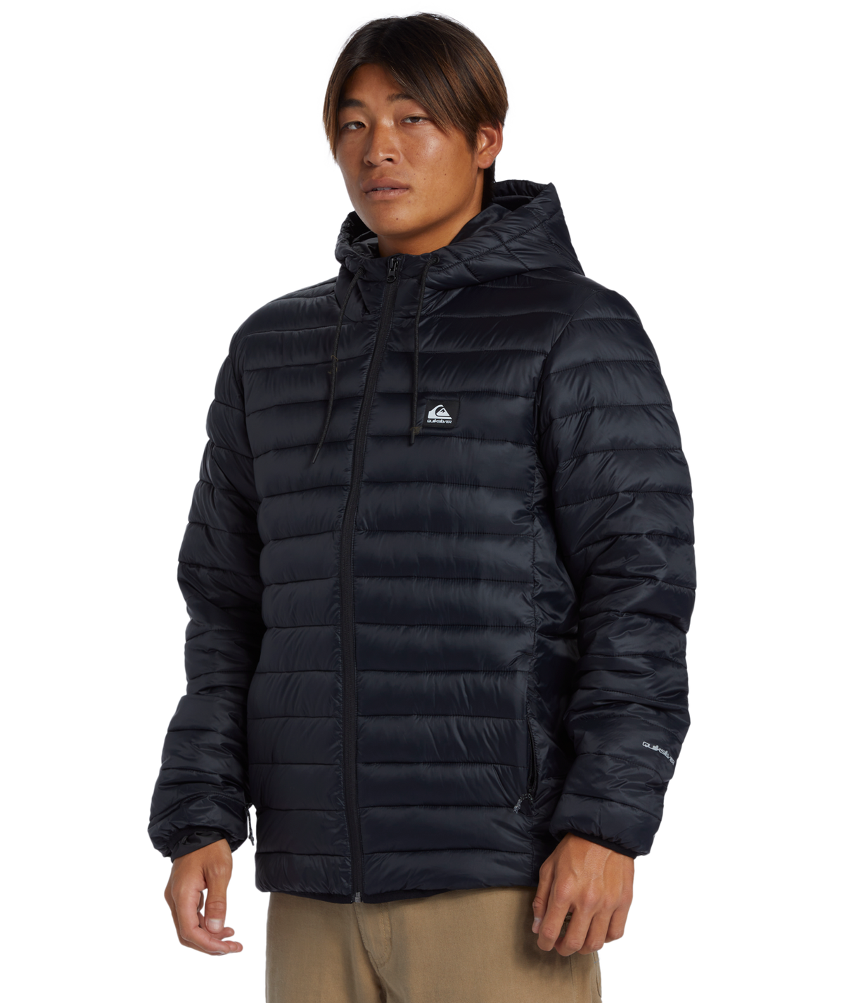 The Quiksilver Mens Scaly Hooded Jacket in Black
