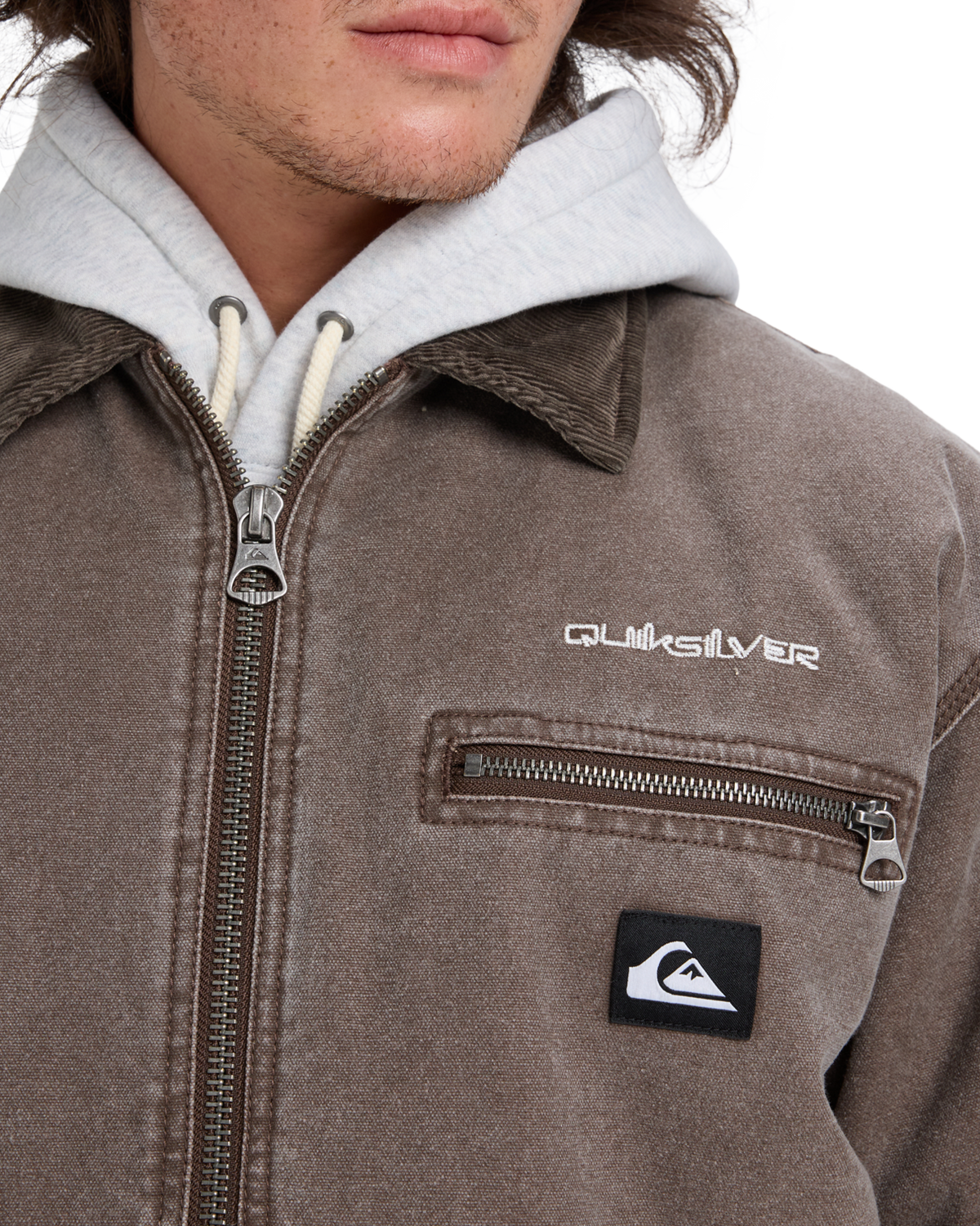 The Quiksilver Mens Shaper Pad Jacket in Chocolate Brown