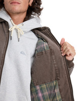 The Quiksilver Mens Shaper Pad Jacket in Chocolate Brown