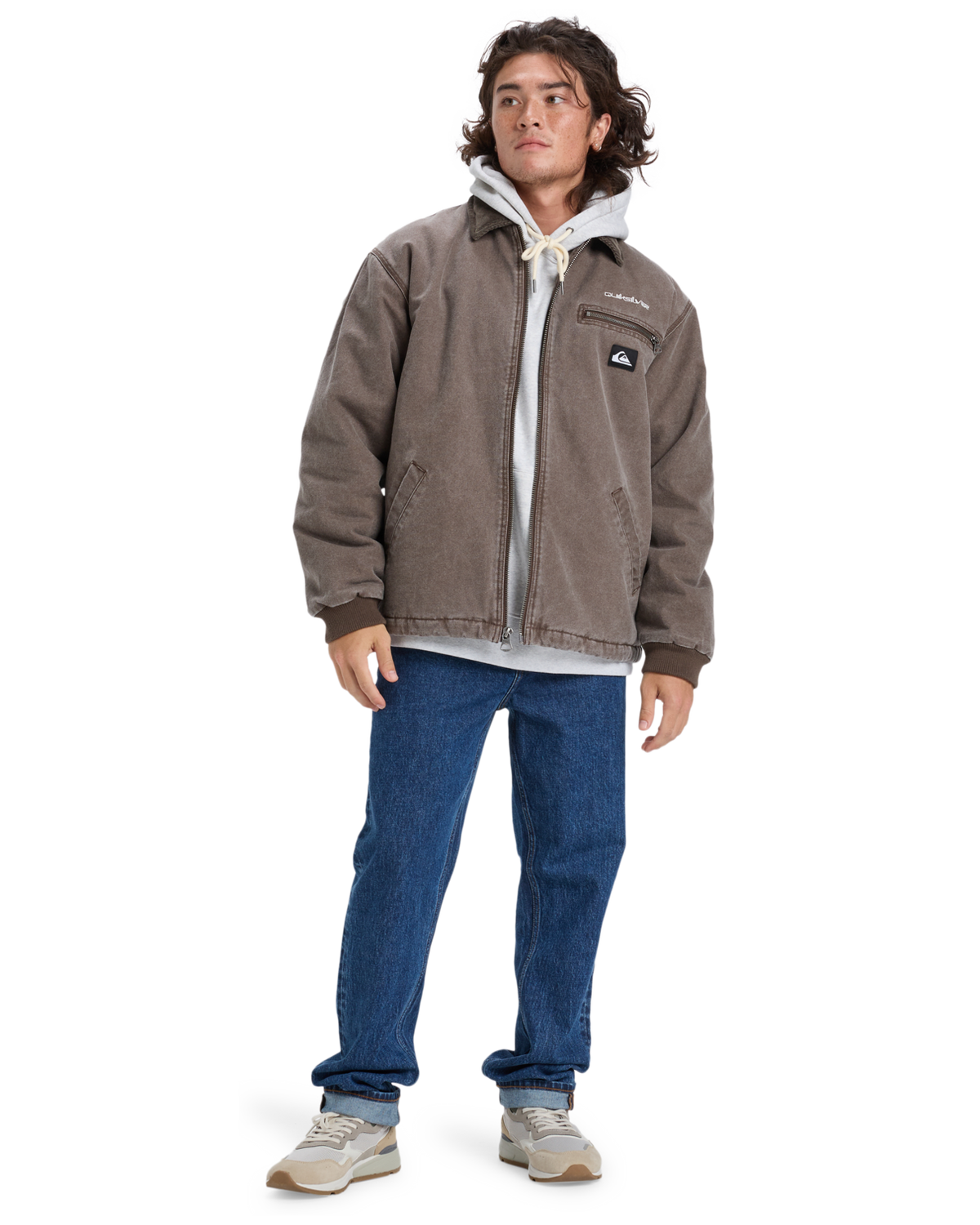The Quiksilver Mens Shaper Pad Jacket in Chocolate Brown