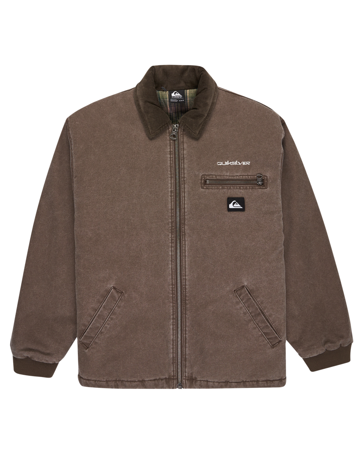 The Quiksilver Mens Shaper Pad Jacket in Chocolate Brown
