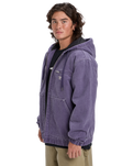 The Quiksilver Mens Mercury Straight Out Jacket in Purple Velvet