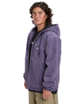The Quiksilver Mens Mercury Straight Out Jacket in Purple Velvet