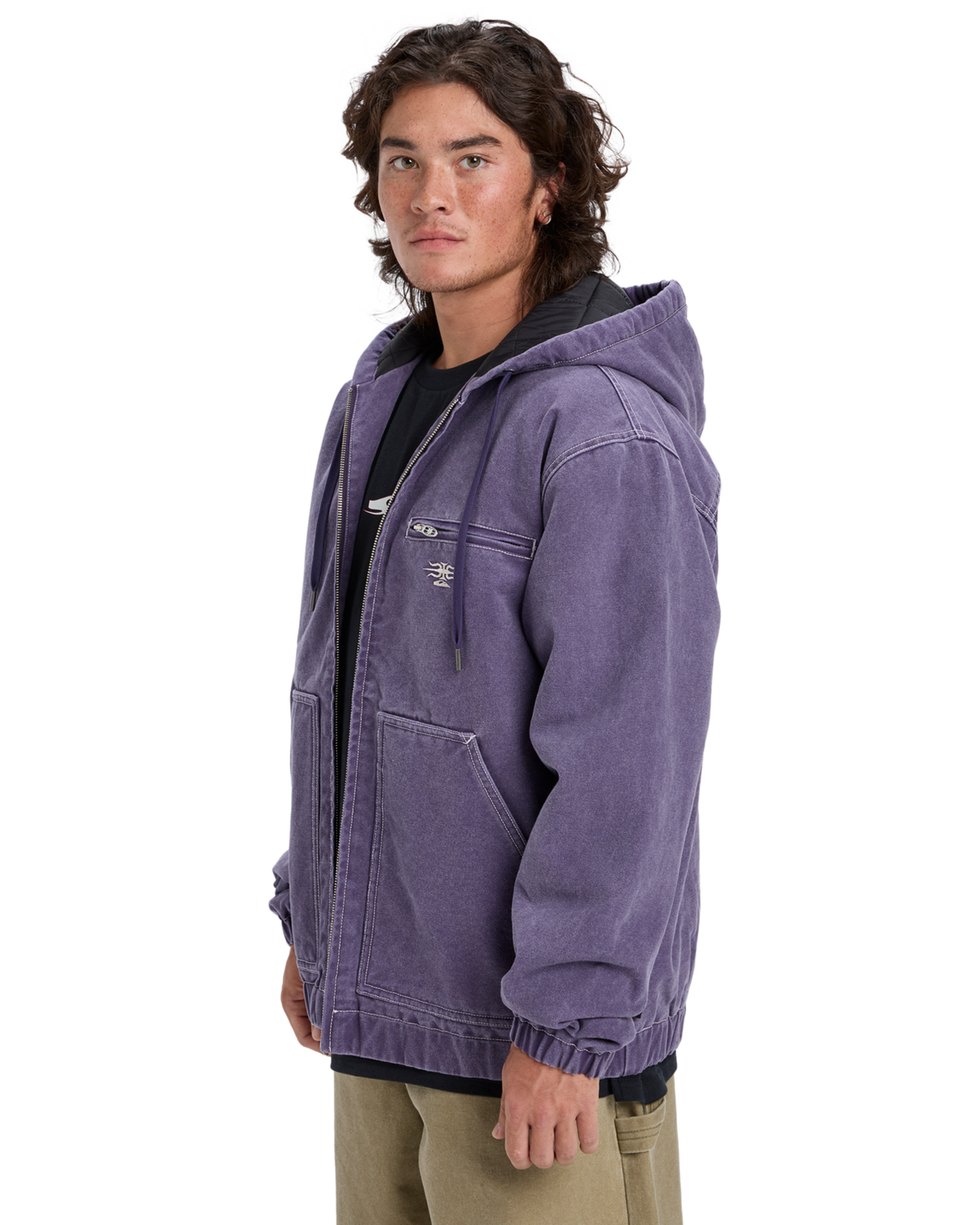 The Quiksilver Mens Mercury Straight Out Jacket in Purple Velvet