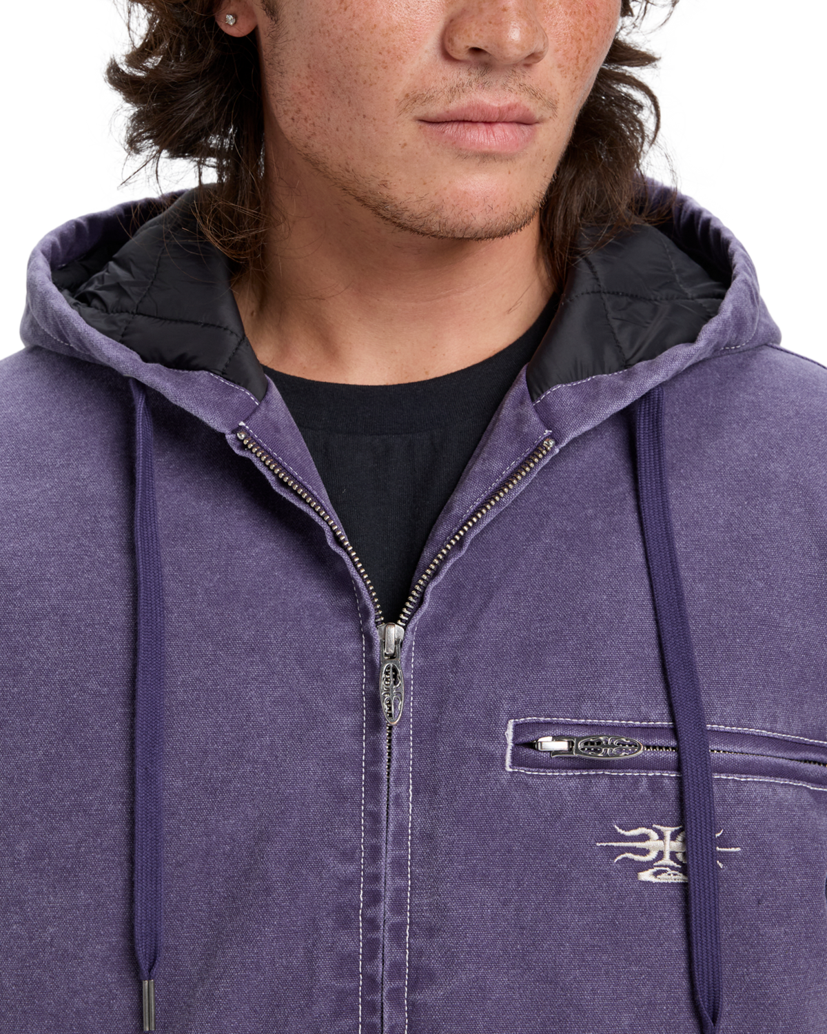 The Quiksilver Mens Mercury Straight Out Jacket in Purple Velvet