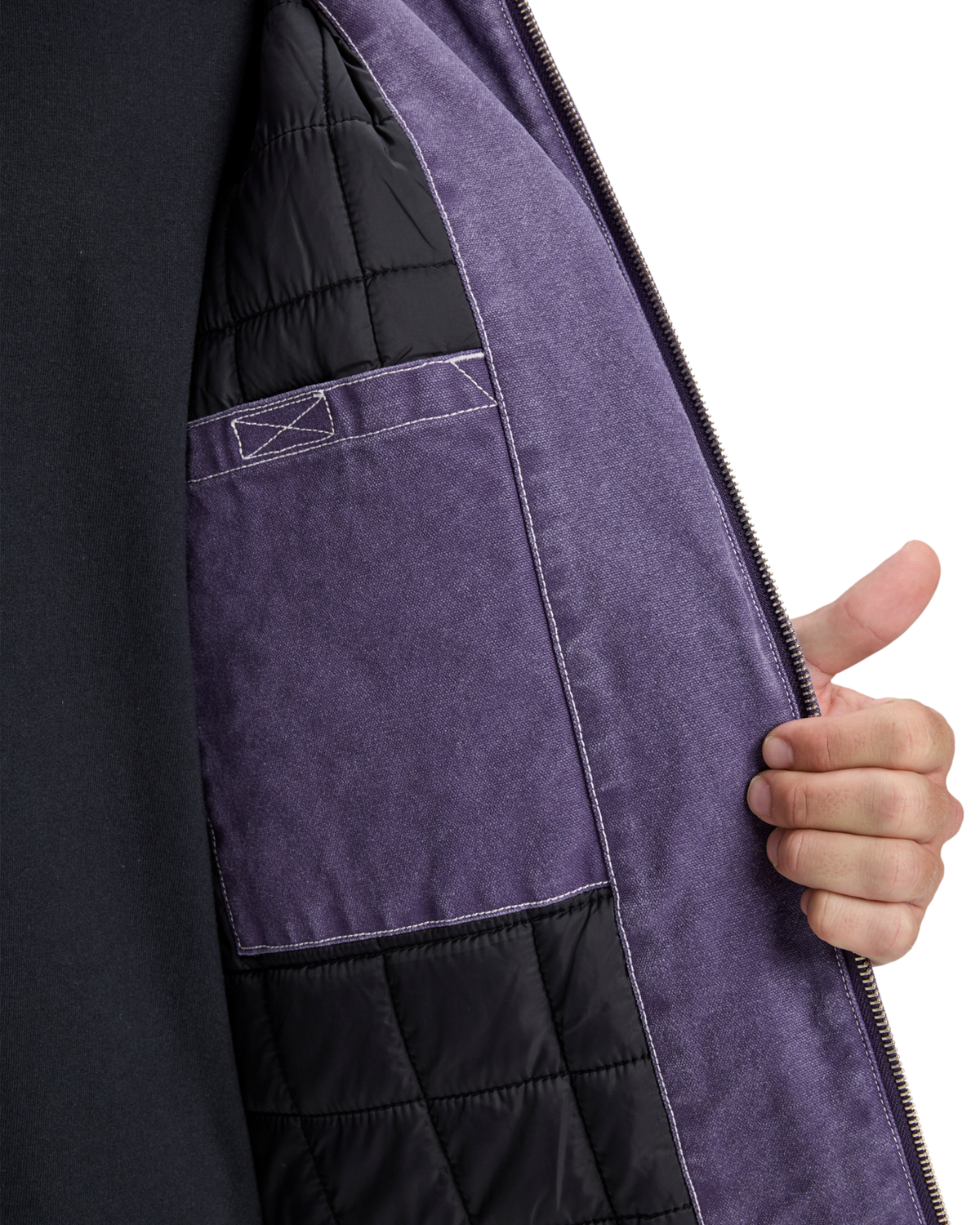 The Quiksilver Mens Mercury Straight Out Jacket in Purple Velvet