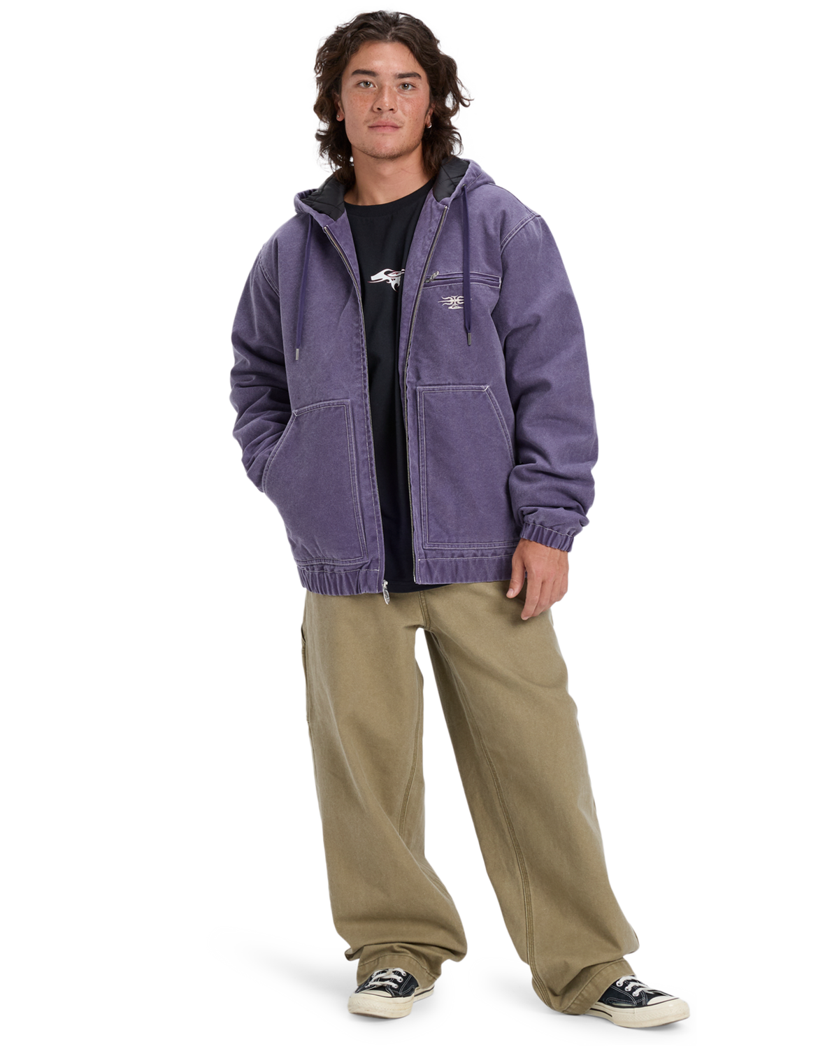 The Quiksilver Mens Mercury Straight Out Jacket in Purple Velvet