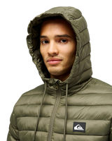 The Quiksilver Mens Scaly Hooded Jacket in Grape Leaf