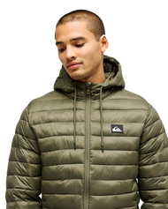 The Quiksilver Mens Scaly Hooded Jacket in Grape Leaf