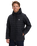 Scaly Hooded Insulated Jacket in Black