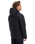 Scaly Hooded Insulated Jacket in Black