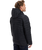 Scaly Hooded Insulated Jacket in Black