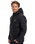 Scaly Hooded Insulated Jacket in Black