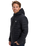 Scaly Hooded Insulated Jacket in Black