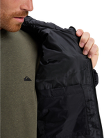 Scaly Hooded Insulated Jacket in Black