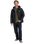 Scaly Hooded Insulated Jacket in Black