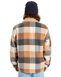 The Quiksilver Mens DNA Sherpa Harrington Jacket in Almond Sherpa Harrington