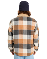 The Quiksilver Mens DNA Sherpa Harrington Jacket in Almond Sherpa Harrington