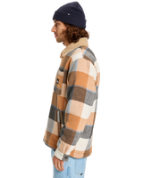 The Quiksilver Mens DNA Sherpa Harrington Jacket in Almond Sherpa Harrington