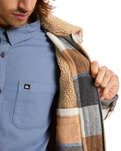The Quiksilver Mens DNA Sherpa Harrington Jacket in Almond Sherpa Harrington