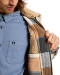 The Quiksilver Mens DNA Sherpa Harrington Jacket in Almond Sherpa Harrington
