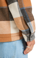 The Quiksilver Mens DNA Sherpa Harrington Jacket in Almond Sherpa Harrington