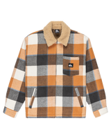 The Quiksilver Mens DNA Sherpa Harrington Jacket in Almond Sherpa Harrington