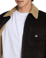 The Quiksilver Mens Sherpa Harrington Jacket in Tarmac