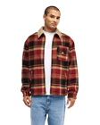The Quiksilver Mens Sherpa Harrington Jacket in Surf Sherpa Oxblood