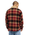 The Quiksilver Mens Sherpa Harrington Jacket in Surf Sherpa Oxblood