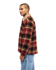 The Quiksilver Mens Sherpa Harrington Jacket in Surf Sherpa Oxblood