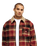The Quiksilver Mens Sherpa Harrington Jacket in Surf Sherpa Oxblood